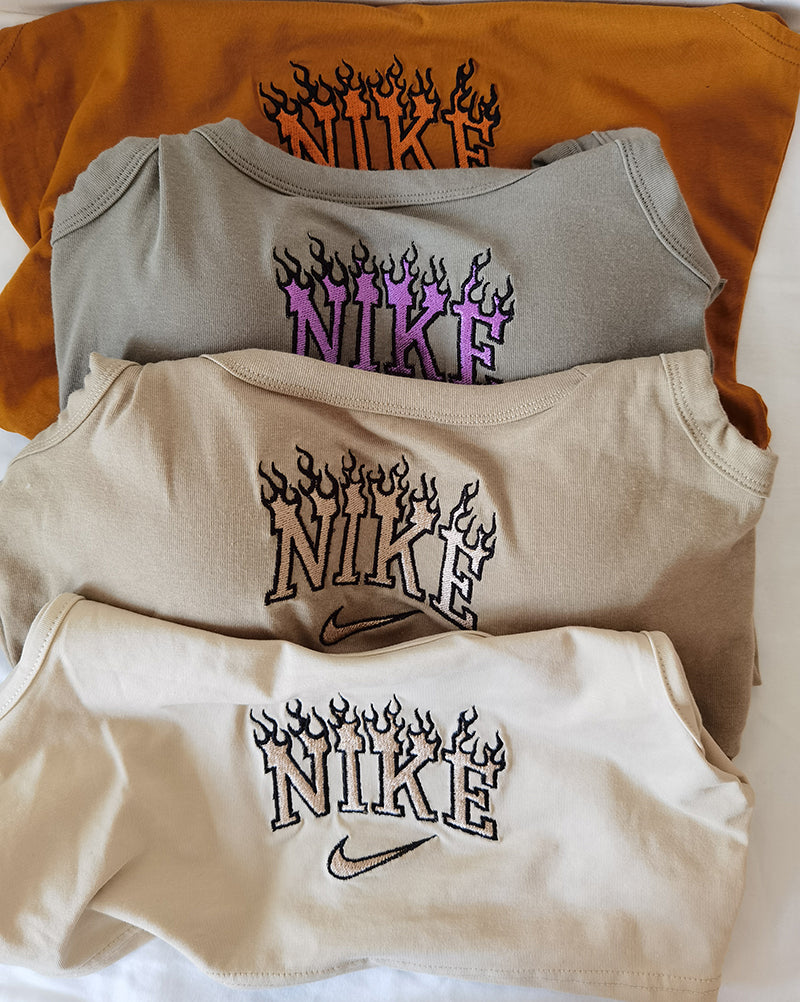 Flame discount nike crewneck